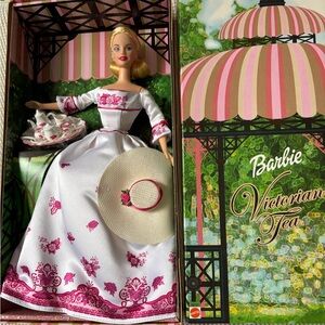 The Victorian Tea Barbie Doll by Mattel, released in 2002, is a 12-inch New